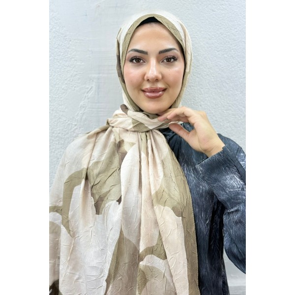 Desenli Bambu Şal 039V